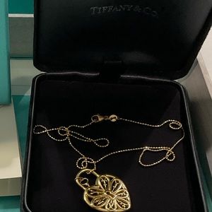 Tiffany Gold filigree heart
